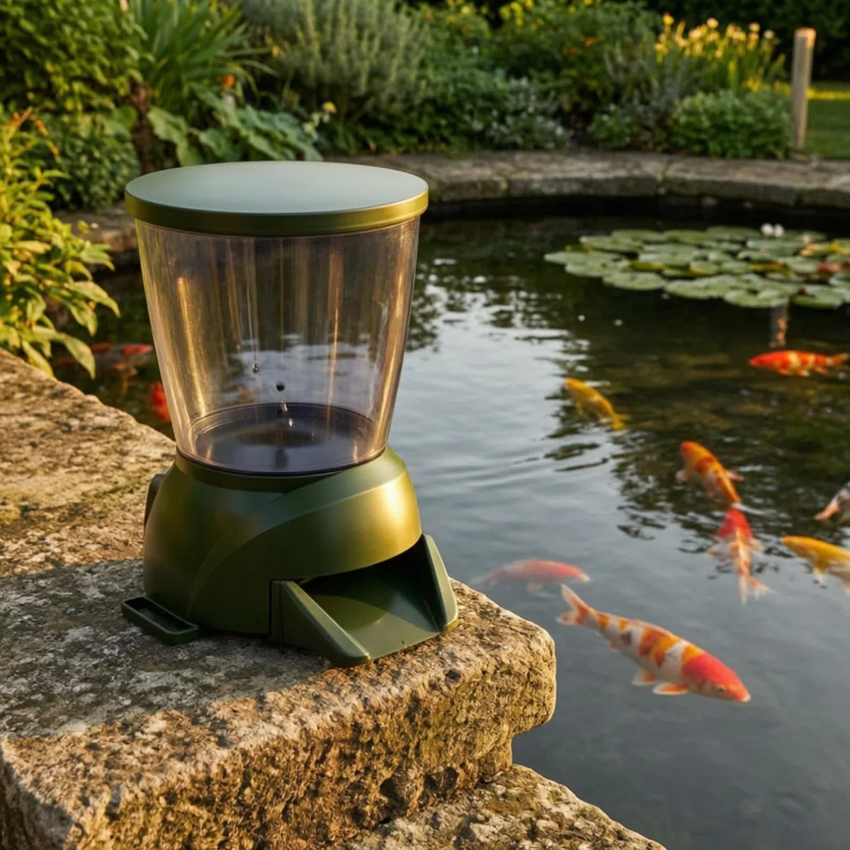 Alimentador Automático de Estanque Comedero Dispensador Dosificador con Temporizador Programable y Depósito Transparente de 4.25 litros para Mascotas