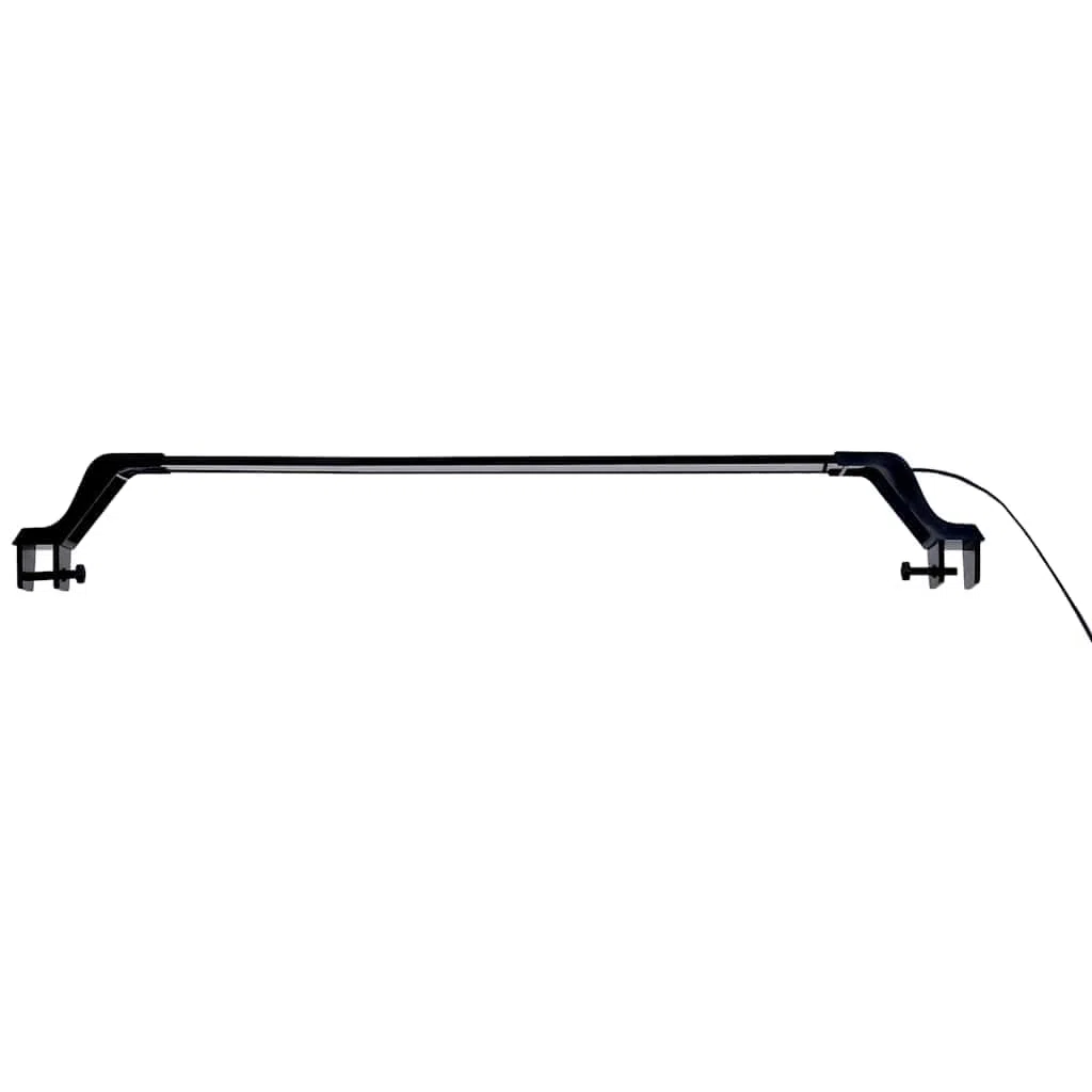 Lámpara LED para acuario con abrazaderas, 55-70 cm, color azul y blanco, aluminio, ahorro de energía, para agua dulce, agua de mar, crecimiento de plantas, luz de día, luz de luna regulable
