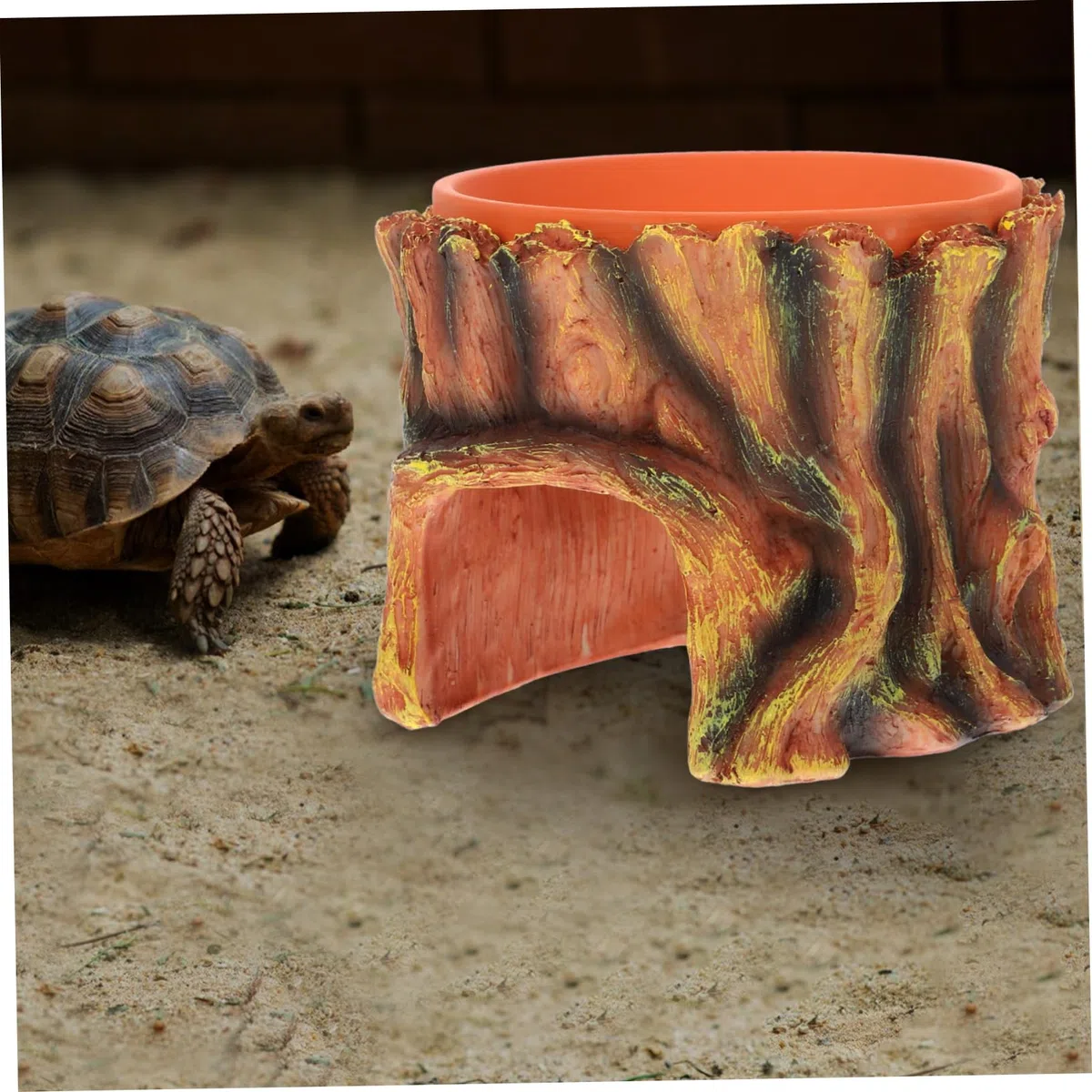 Cueva de Escondite para Reptiles de Resina Interior Espacioso Diseño Multifuncional Adecuado para Terrarios y Jardines de Serpientes y Cangrejos