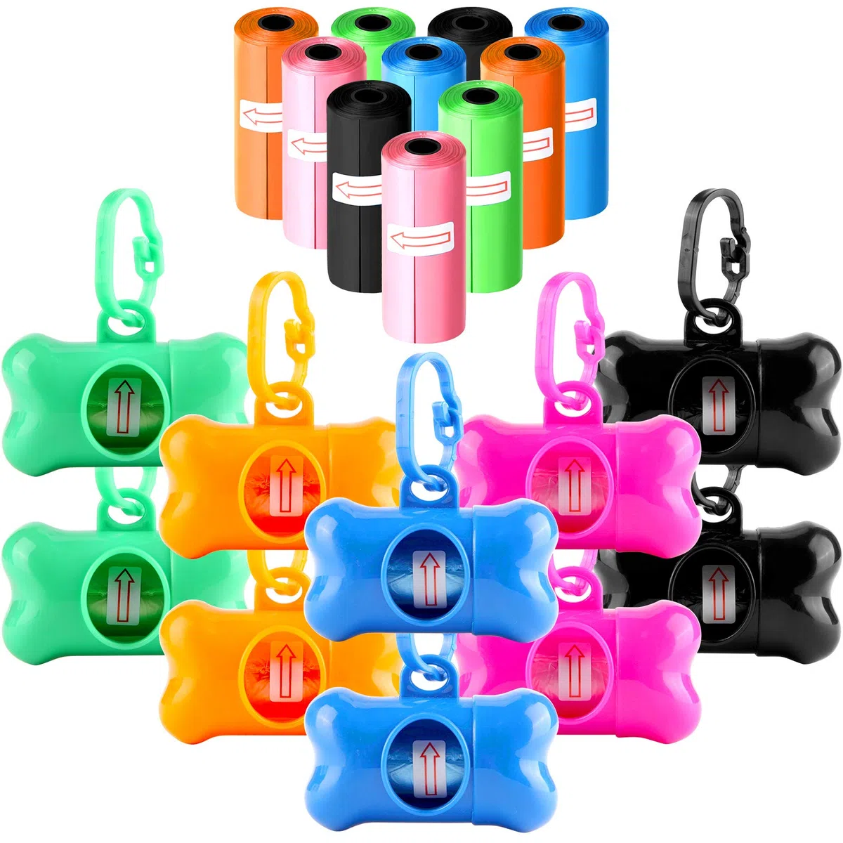 Arroyner - Dispensador de Bolsas de Basura con Forma de Hueso (10 Unidades, Color al Azar)