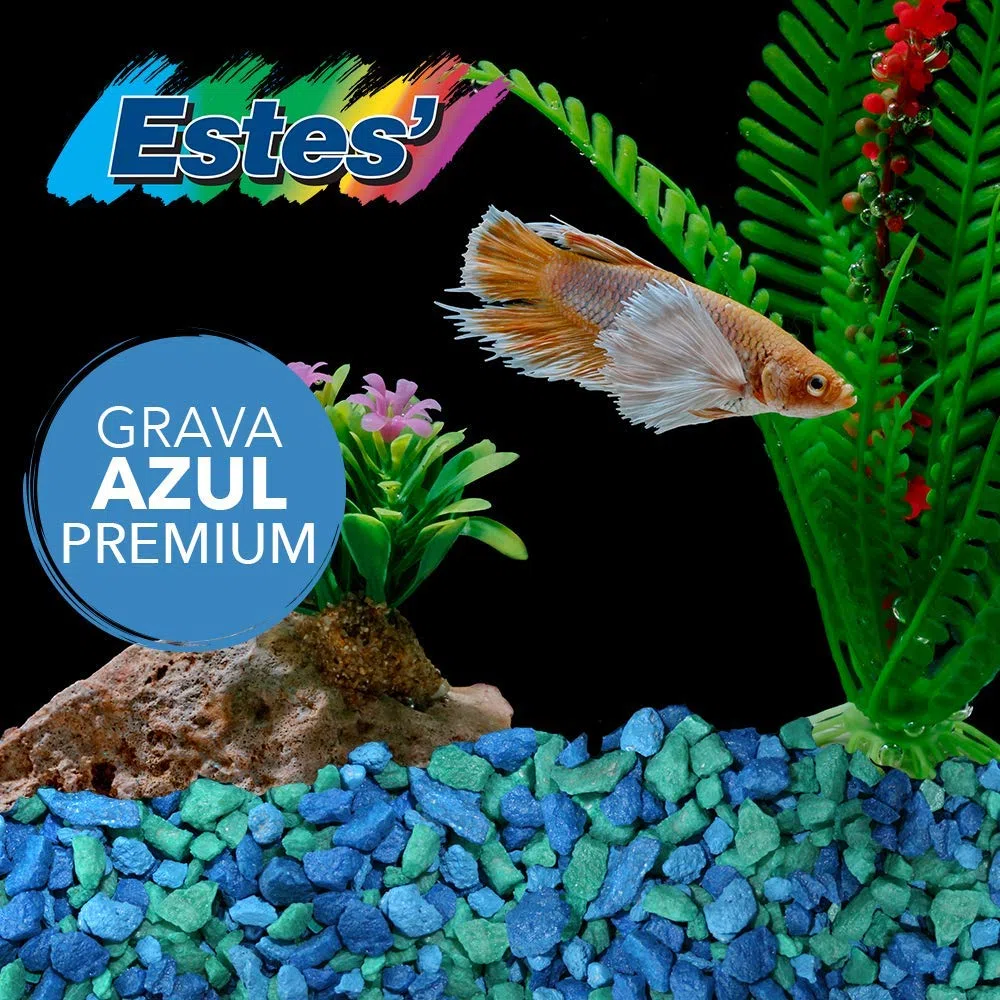 Estes Spectrastone Blue Jean - Grava para acuarios de Agua Dulce, Bolsa de 5 Libras