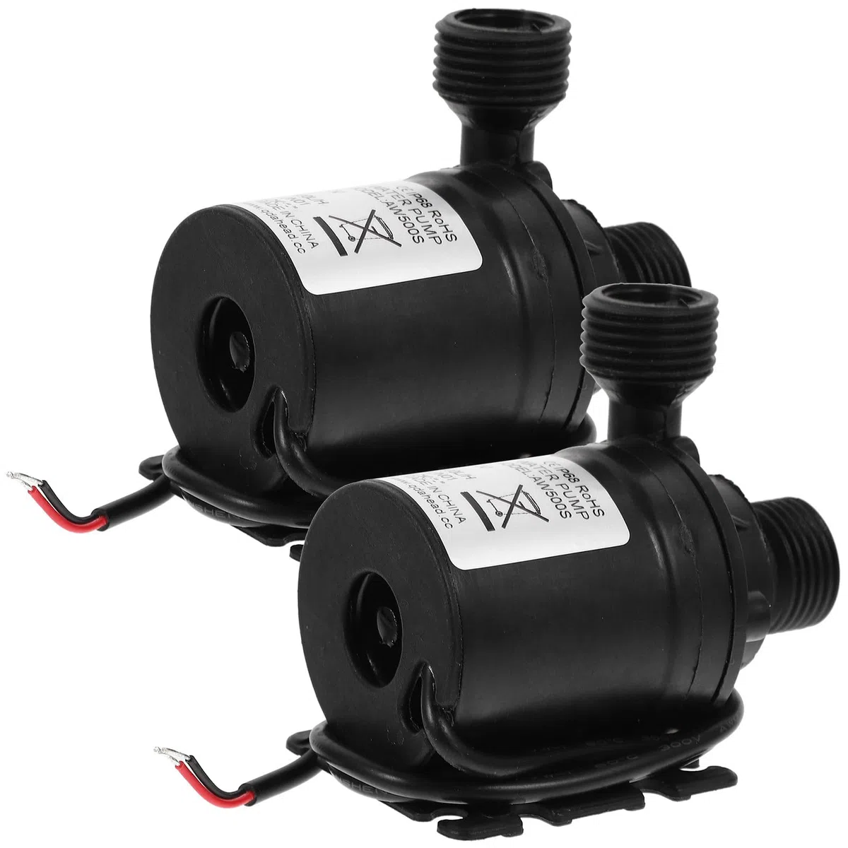 Gatuida Bomba de Agua Sumergible sin Escobillas de 12 V Dc, 800 L/h, Plástico Negro, Instalación Sumergible, para Acuarios y Peceras, Paquete de 2 Piezas