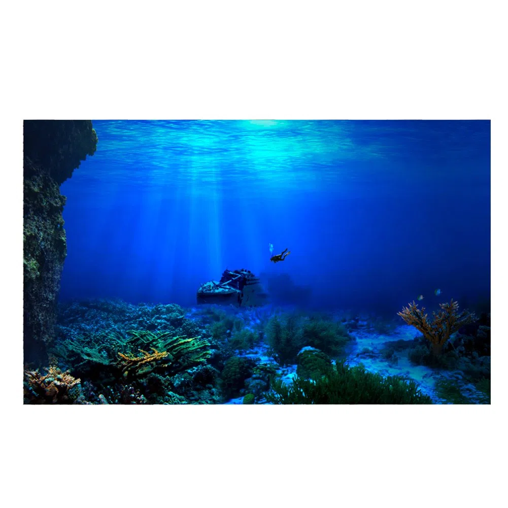 BTER Póster de PVC Duradero de Fondo Autoadhesivo para Acuario(122 * 61cm)