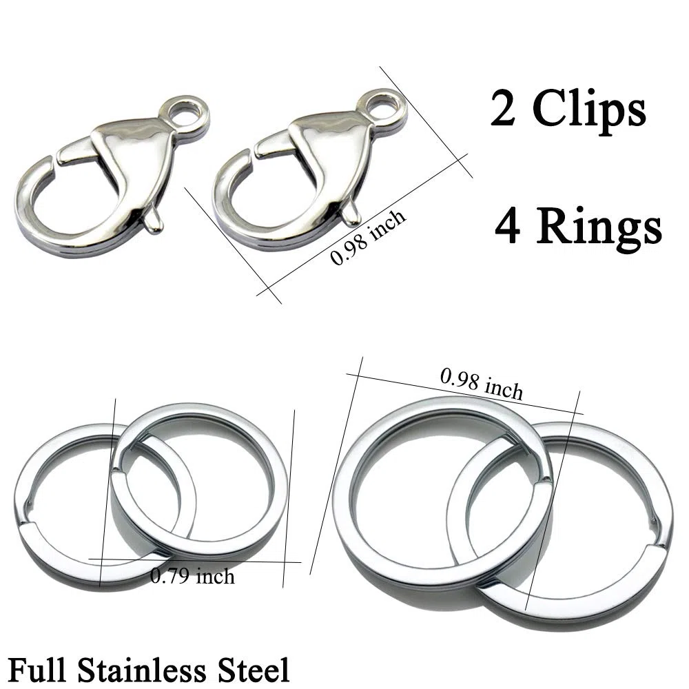 IVIA - Broches para Etiquetas de Perro (Acero Inoxidable, 316 L), diseño de Langosta con Anillos para Collares y Collares de Gato y Perro