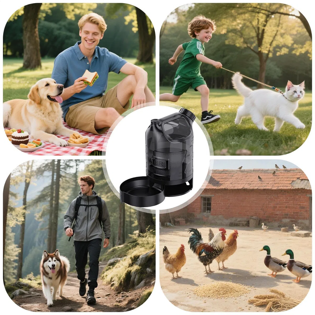 Botella De Agua Portátil Para Perros Dispensador de Bebida para Mascotas en | Botella de Agua para Perros de Gran Capacidad para Viajes, Aire Libre, Senderismo y Playa