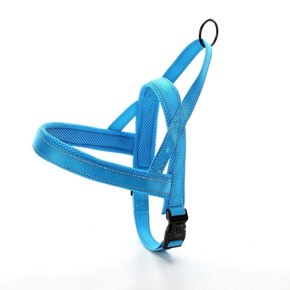 NX - Arnés reflectante para mascotas, malla suave y transpirable, adecuado para perros pequeños, medianos y grandes, XS azul
