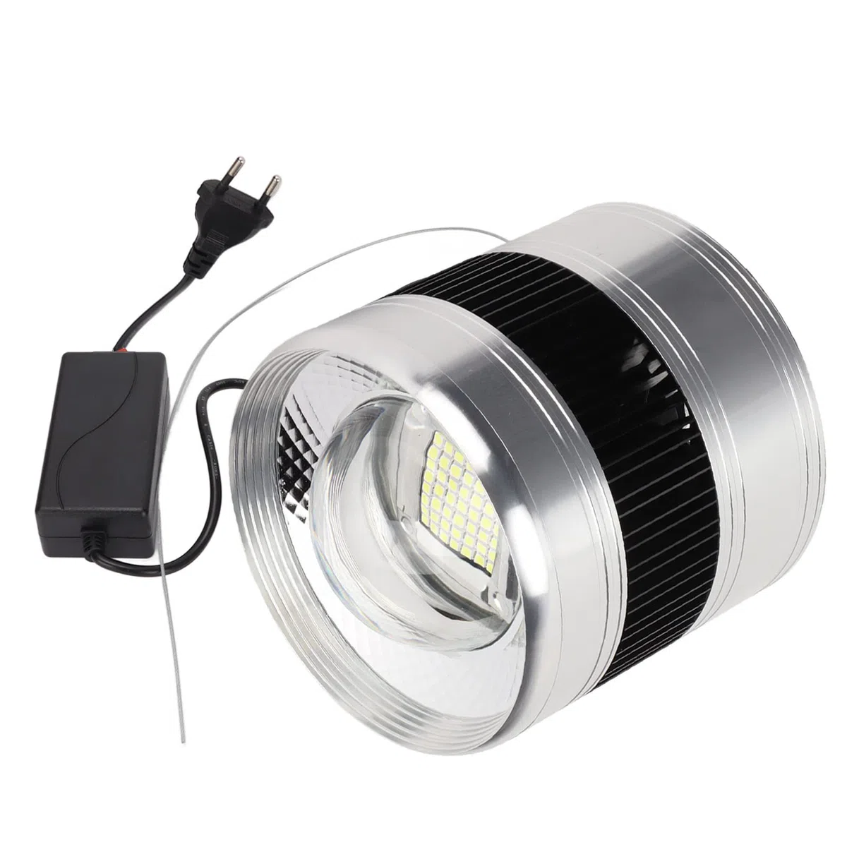 EMUKOEP Luz para Pecera de Agua Salada, Lámpara LED para Acuario Marino de Espectro Completo de 75 W con Pantalla de Cuarzo de Alta Penetración, 49 Cuentas para el (ZY-K5 Enchufe europeo 220V)