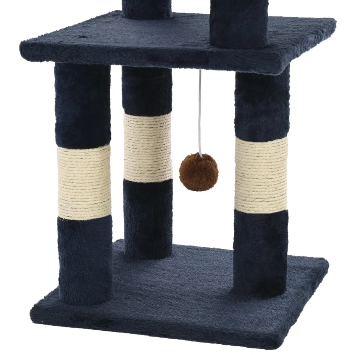 Rascador para Gatos con Poste de sisal, JUNZAI Arbol para Gatos, Gatos Accesorios, Arranhador para Gatos, Arbol Rascador Gatos, 65 cm Azul
