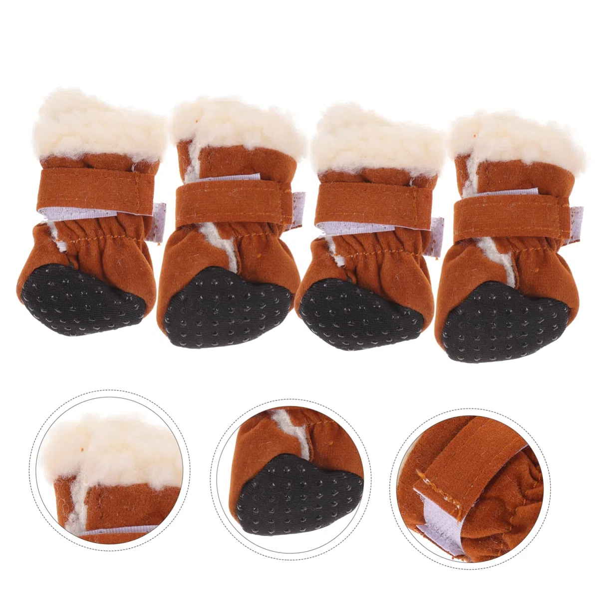 YARNOW 4 Piezas Fundas Cálidas para Pies De Perros Botas Protectoras para Perros Medianos Botas De Invierno para Pequeños para Caminatas Nieve y Hielo Suministros para Mascotas