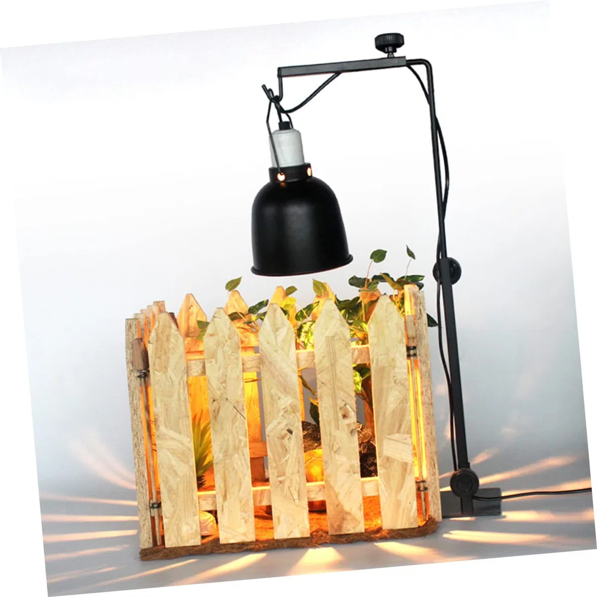 Abaodam Lámpara De Calefacción para Reptiles Soporte Ajustable Seguridad Duradero Metal