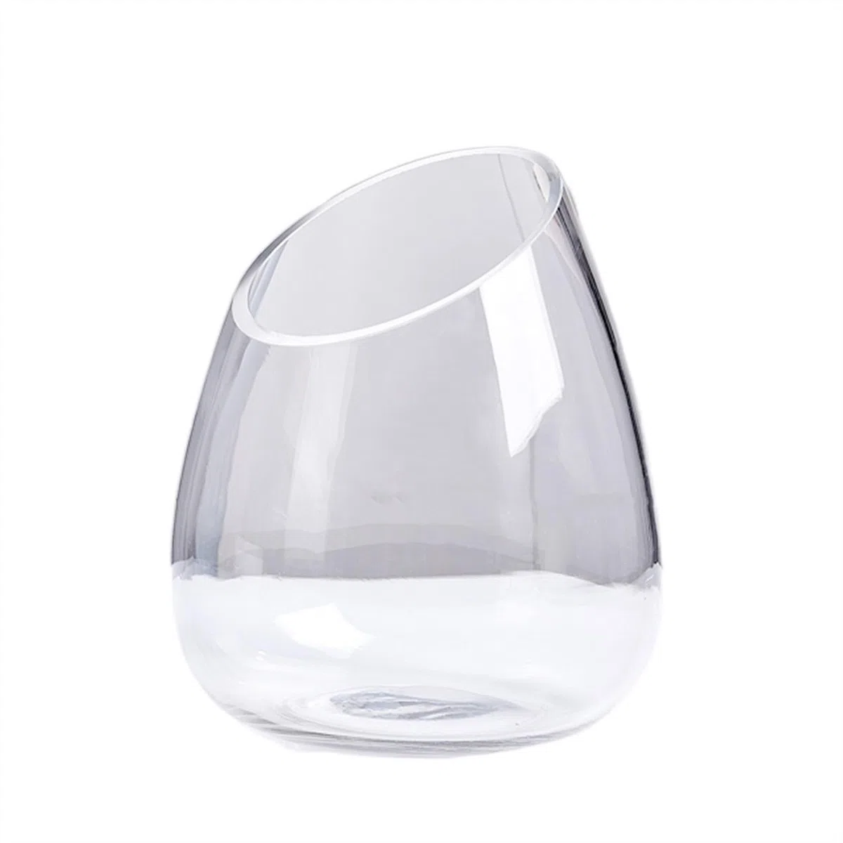 Acuario Tanque de Peces de Vidrio Transparente Grueso, Tanque de Tortuga con Boca Inclinada Redonda, Sala de Estar pequeña, Tanque de Peces de Escritorio for el hogar Peces Acuario(Grande)