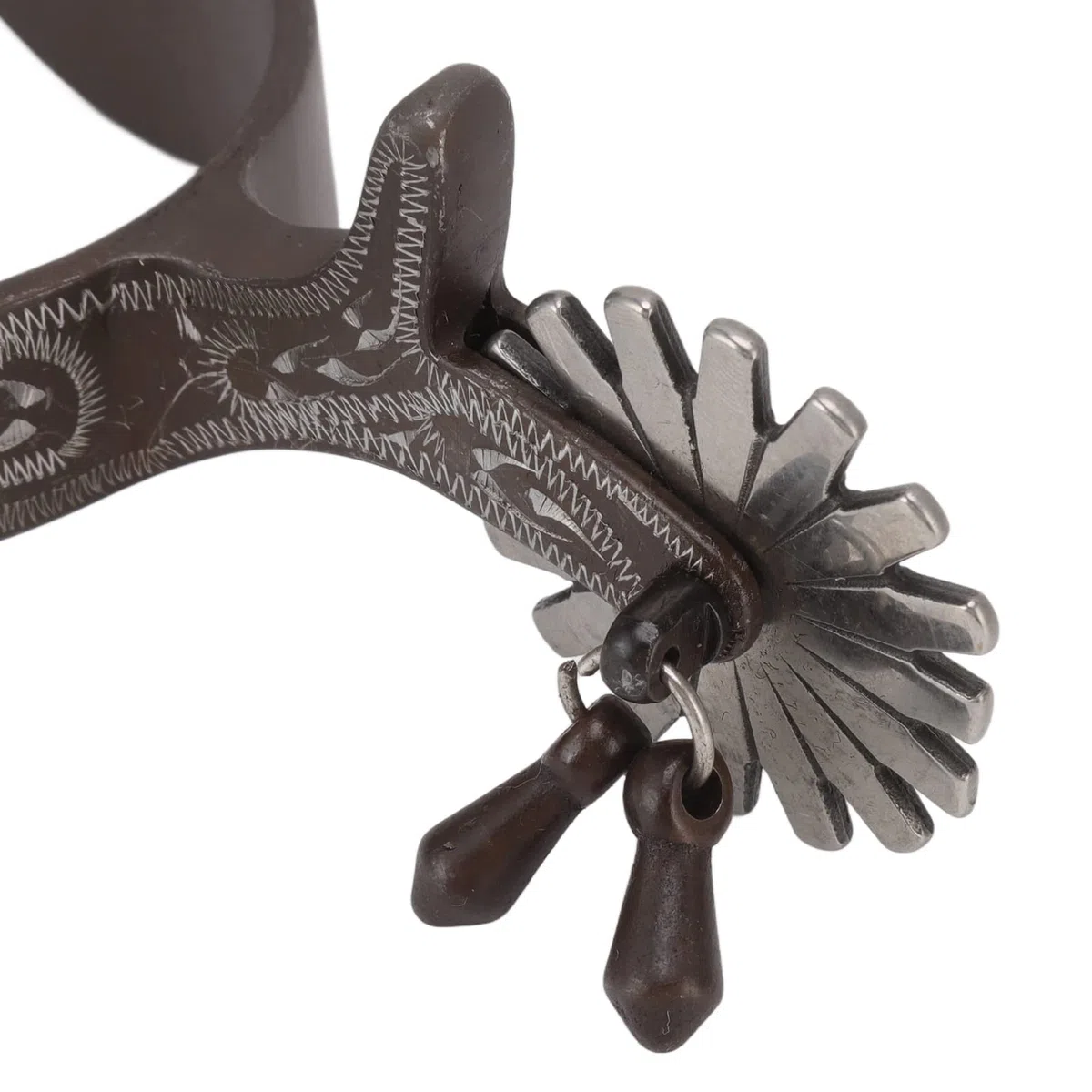 Espuelas de Caballo Grabadas, Espuelas de Acero Al Carbono, Ecuestres de Patrón Vintage con Diseño Clásico, Ideales para Equipos de Equitación y Accesorios de Talabartería