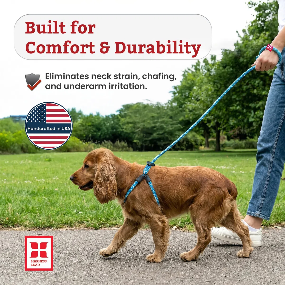 Harness Lead Juego de arnés y Correa para Perro sin tirones, arnés antitirones para Todas Las Razas y tamaños, diseño de Cuerda Acolchada de una Sola Pieza Que Evita Que se Escape y tirones (XL,