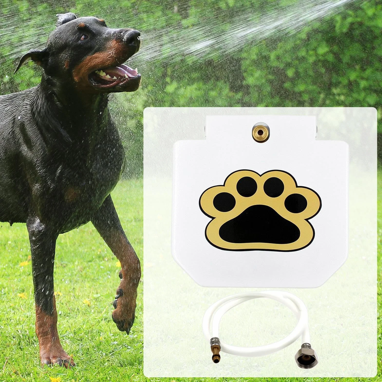 Fuente De Agua para Perros Exterior Juguete Bebedero Dispensador para Pisar