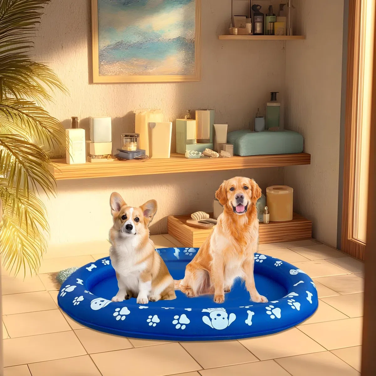 Bañera Para Perros Plegable Antideslizante Antirrayas Flotador Aseo Mascota | Ducha Para Perros Patio Lago Flotante Río Tubing Accesorio Kayak Cachorro Entrenamiento Juego Agua Infantil Playa