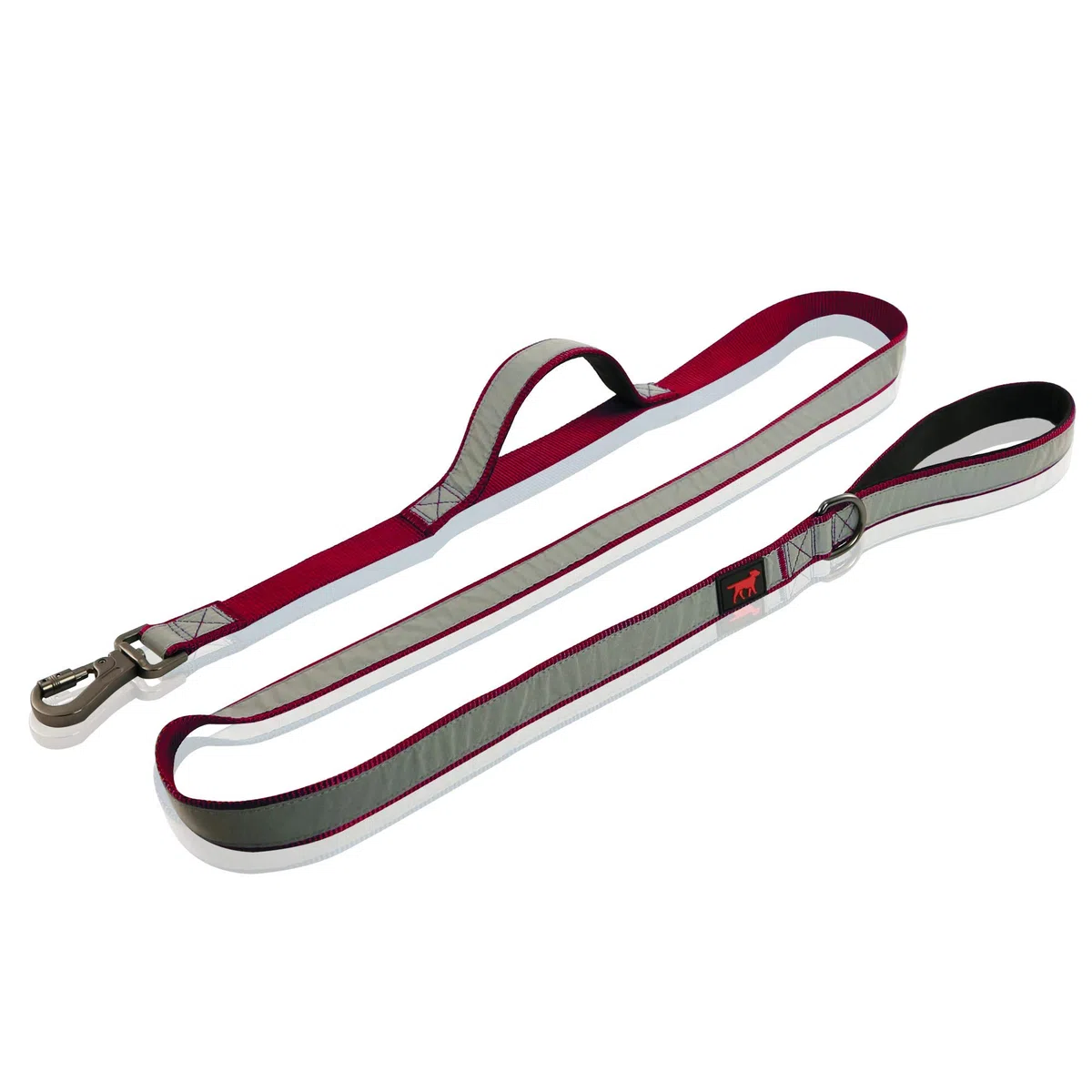 Tuff Pupper Correa de Perro Resistente, Correa de Perro de Doble asa para Sujetar Perros Fuertes, Correa de Perro de 6 pies con Clip bloqueable para Seguridad Marcha Roja 6 pies de Largo