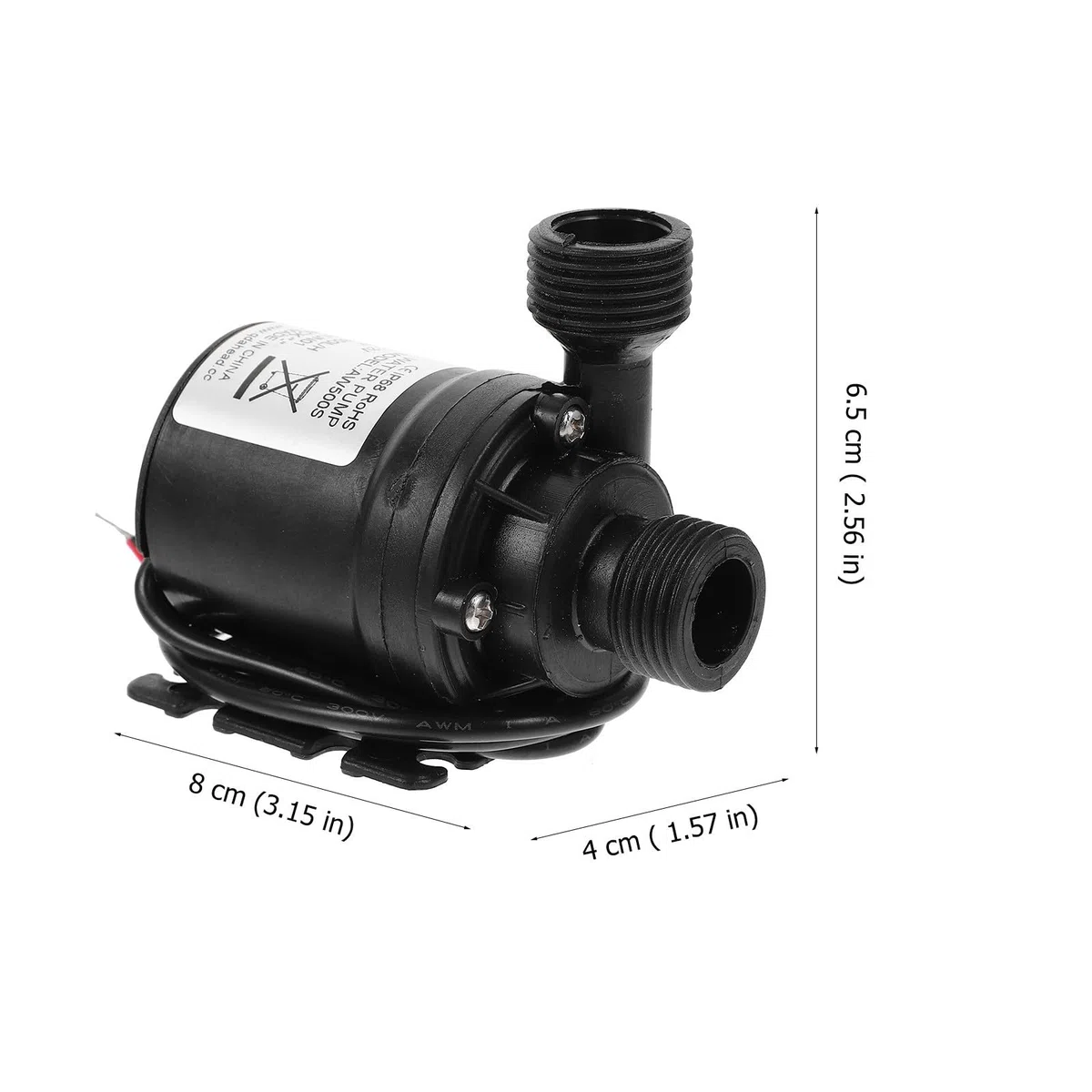 Gatuida Bomba de Agua Sumergible sin Escobillas de 12 V Dc, 800 L/h, Plástico Negro, Instalación Sumergible, para Acuarios y Peceras, Paquete de 2 Piezas