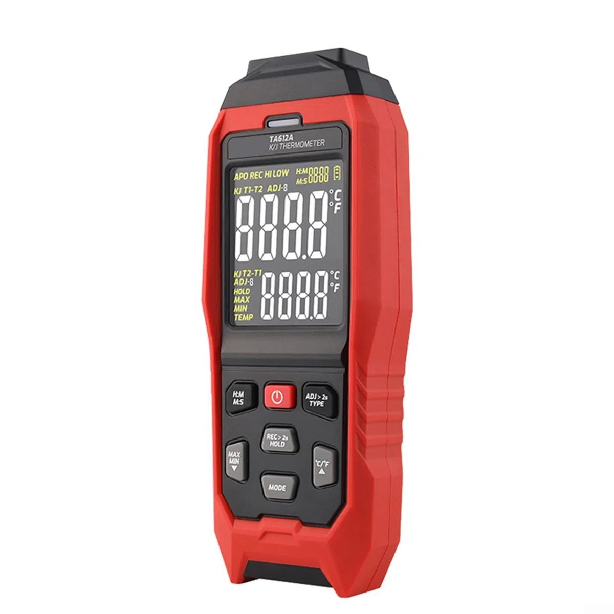 Termómetro, medidor de temperatura de termopar tipo K/J de un solo canal con carga de datos USB, alarma alta-baja, 9999 juegos de almacenamiento para pruebas industriales