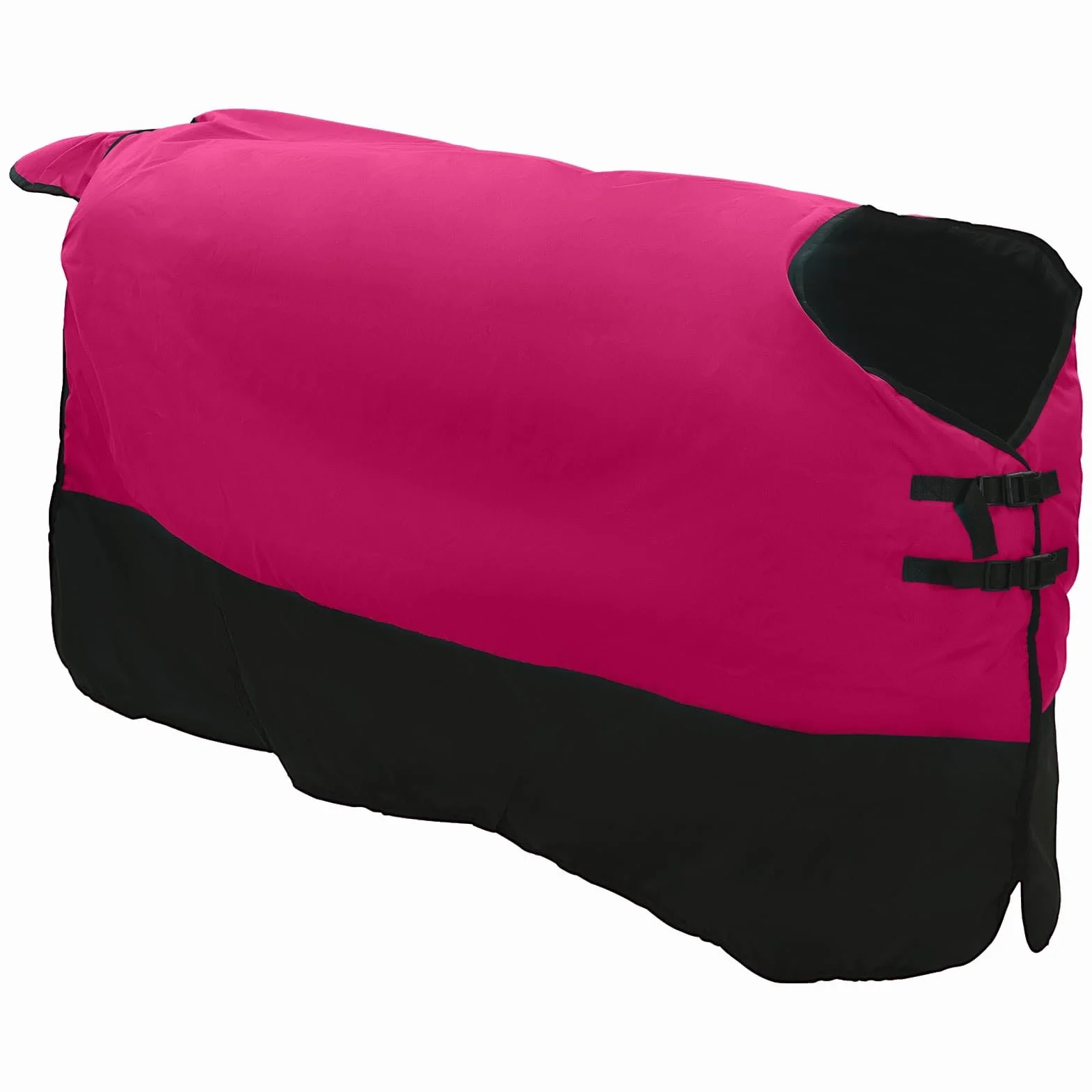 Manta para caballo rosa y negro, 75 cm, poliéster, impermeable, transpirable, resistente al viento, para establo, pasto, exterior, transición, invierno, verano, protección
