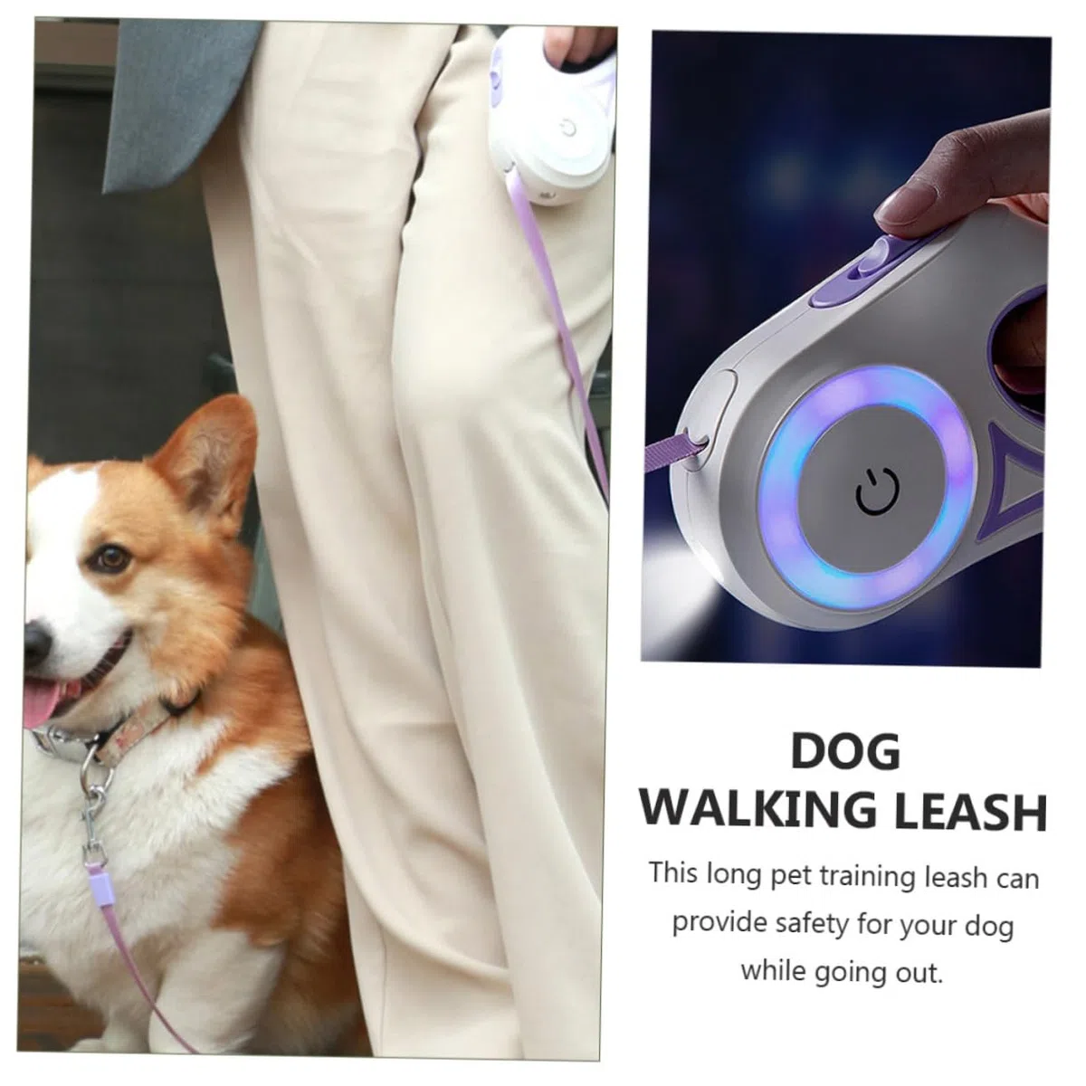 TOYANDONA Correa de Perro Retráctil Automática de Metros Perros y Cuerda de Traction Resistente y Duradera Entrenamiento