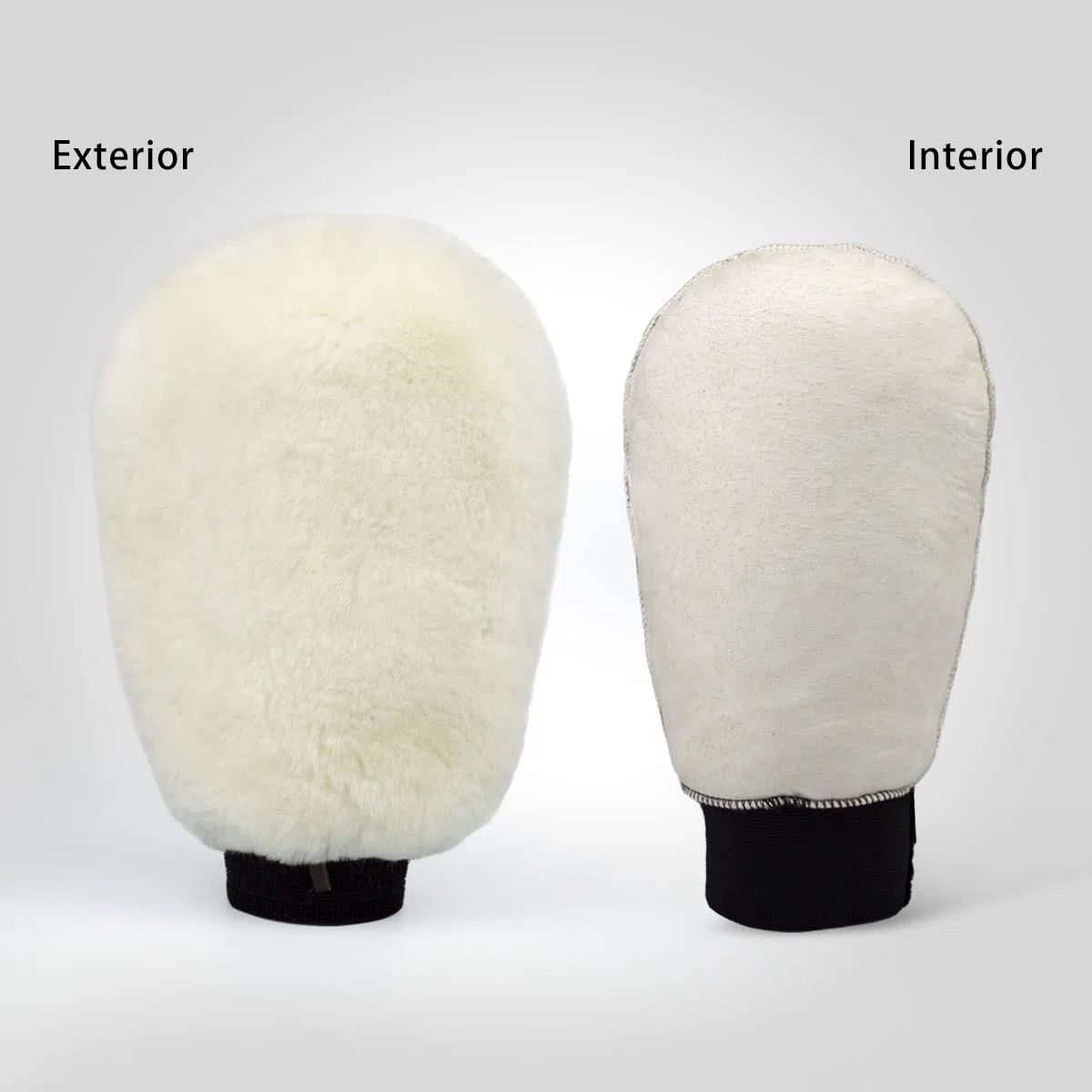 Graceful - Par de guantes de piel de oveja ultra suaves para limpiar tachuelas, sillines y bridas, ideales para caballos de piel sensible (blanco, sin dedo)