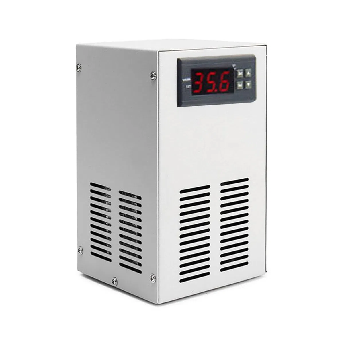 ASHATA Enfriador de Agua Compacto para Enfriamiento de Peceras 70-72W con Estabilidad de Temperatura para un Ambiente óptimo para los Peces (Enchufe de la UE 220V)
