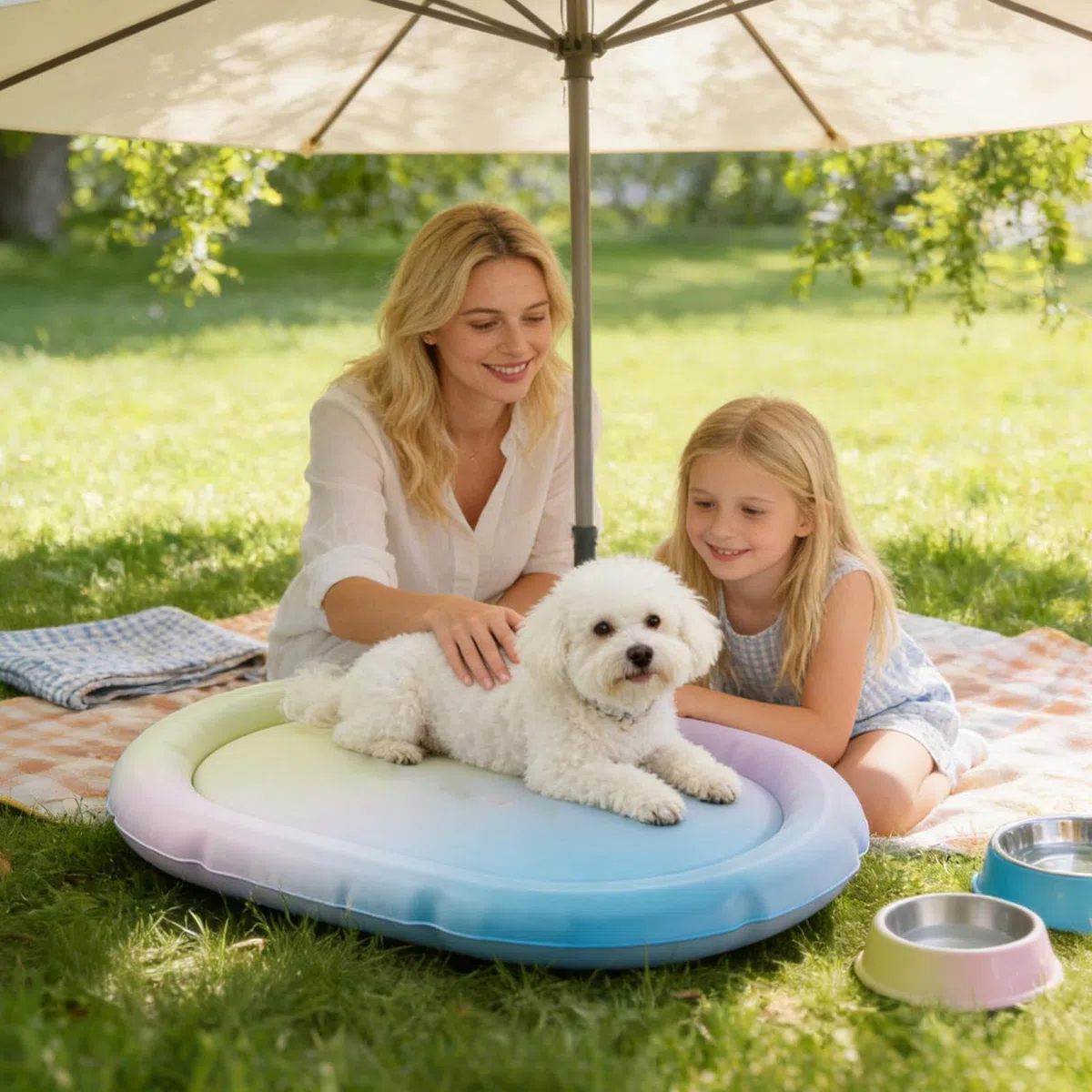 Colchoneta Refrescante para Perros Manta de Descanso | Alfombrilla Refrescante Ergonómica Y Suave Para Perros Para Perros Pequeños Medianos Grandes Cachorros Jaula Caseta Suelo