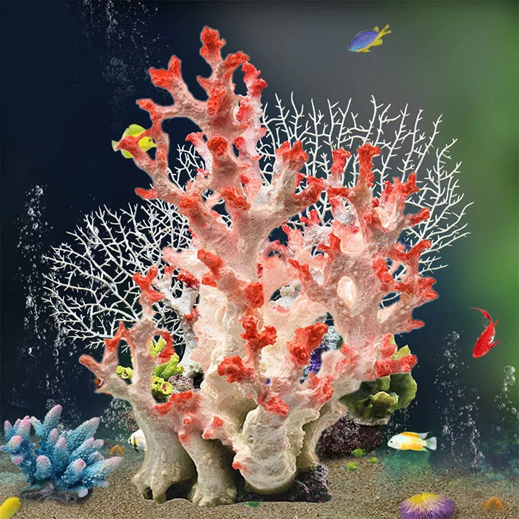 Planta Artificial Acuario Grandes Adornos Decoración