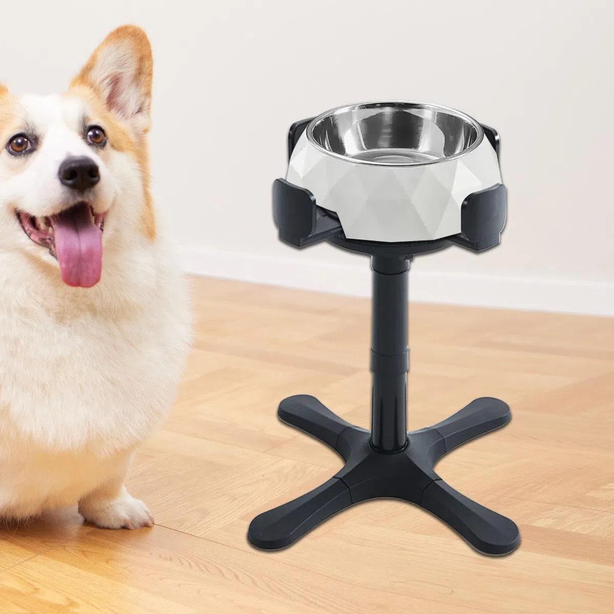Soporte Elevado Ajustable para Comedero de Mascotas para Perros de Todos Los Tamaños, 1 PC
