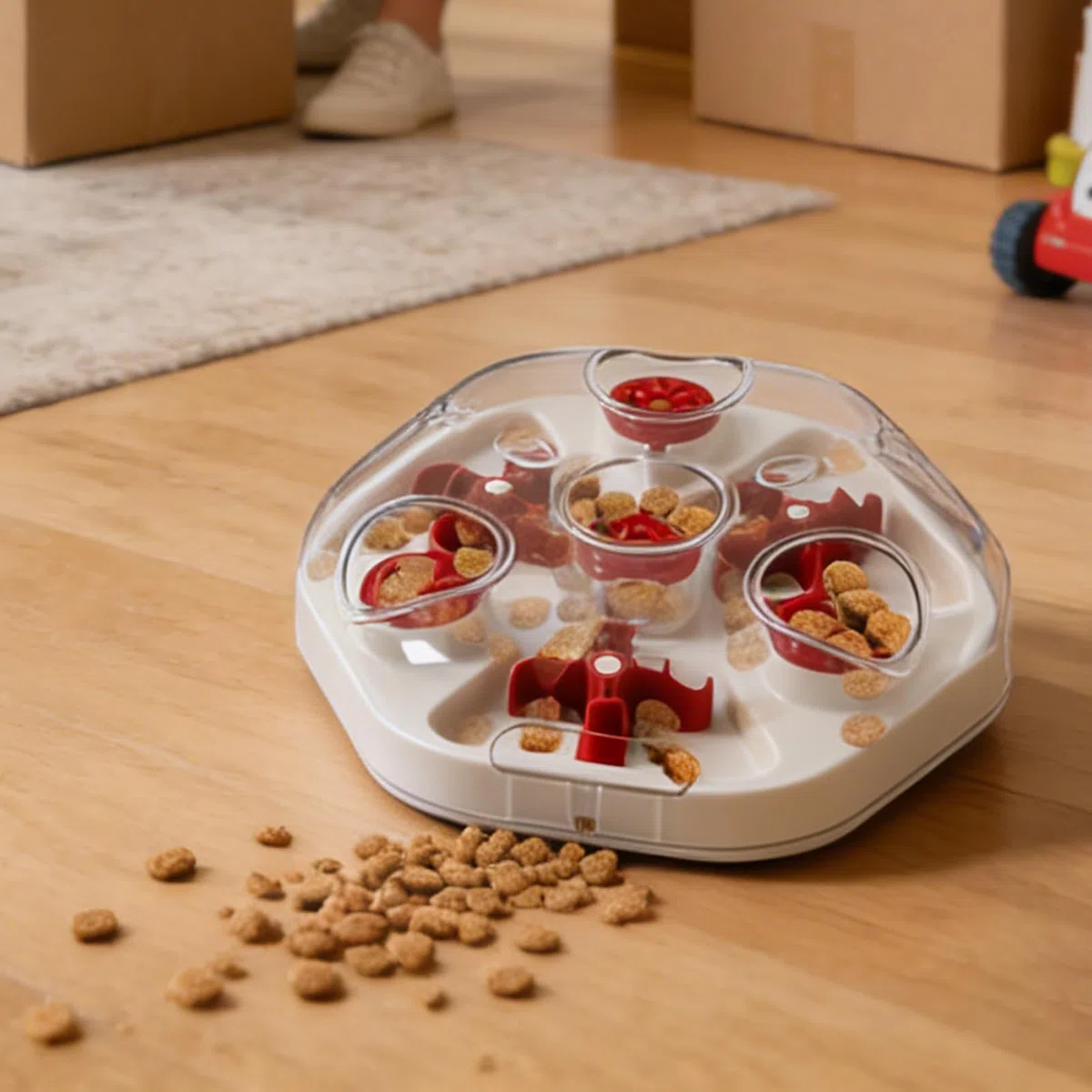 de Comida para Perros Lento Interactivo | Juguete Canino Que Dispensa Con Agujeros Para Entrenamiento De Comer Lento Del Aburrimiento Y Juego En Casa