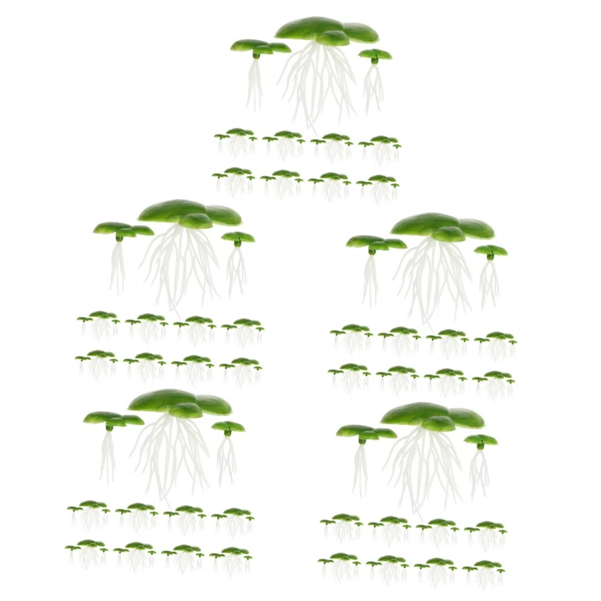 PRETYZOOM 450piezas Acuáticas Artificiales Flotantes Decoración De Lenteja Simulada Adornos para Estanques y Peceras Suministro De Vegetación para