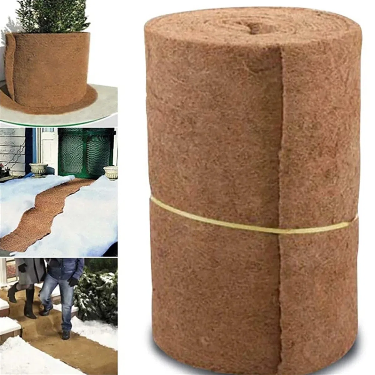 Rollo de Fibra Vegetal, Alfombra for Reptiles, Ropa Cama, Aislamiento, Cesta for Maceta, Forro Coco(50 x 200CM)