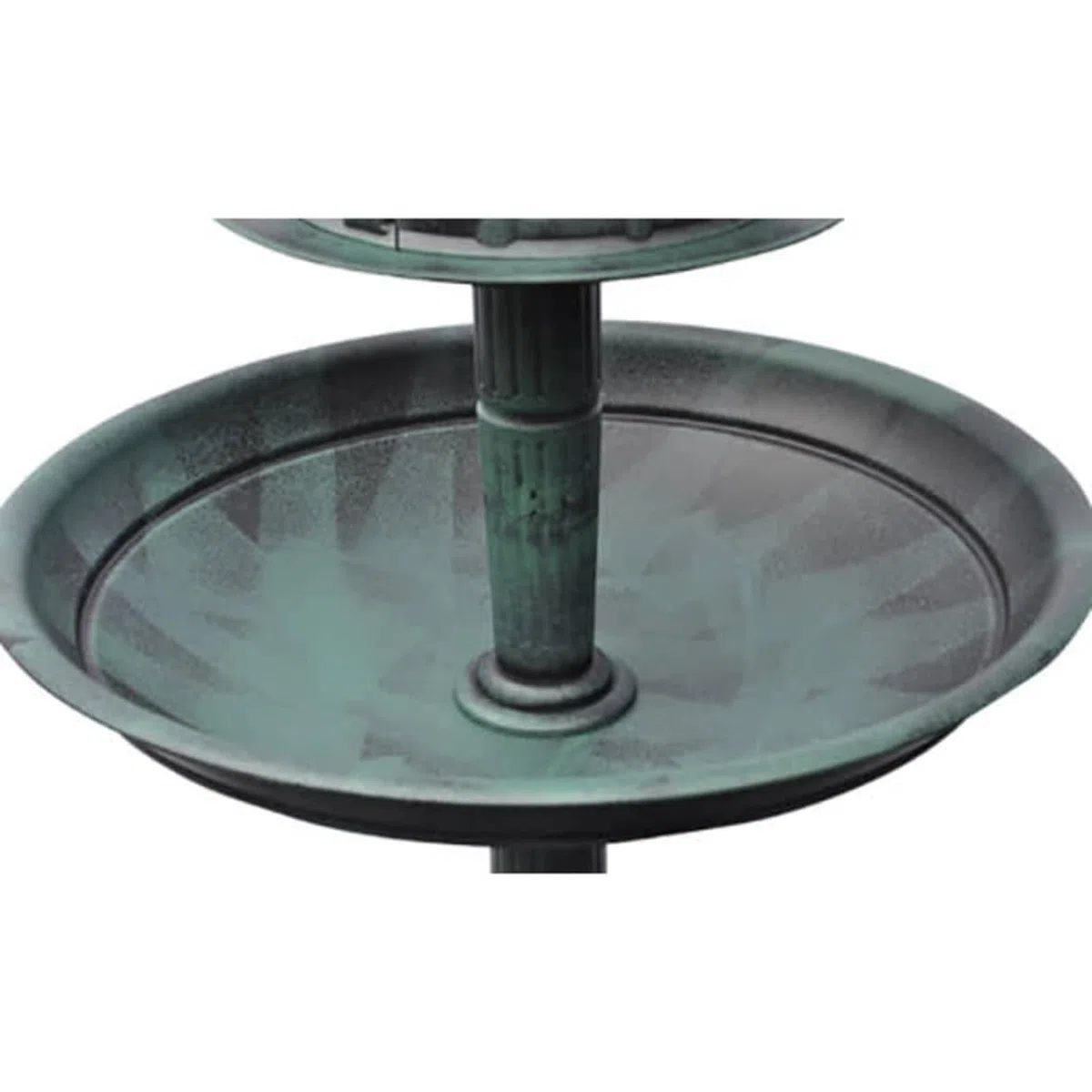 Bañera para pájaros, decorativa con luz solar, 39x39x97 cm, plástico resistente, bebedero para aves, ideal para jardín, balcón o patio