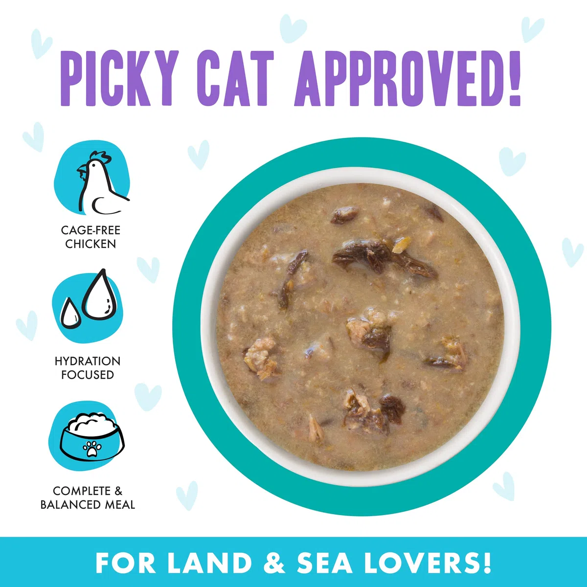 Weruva B.F.F. OMG - Best Feline Friend Oh My Gravy! Comida húmeda natural sin cereales para gatos enlatados, país y lago, recetas en salsa