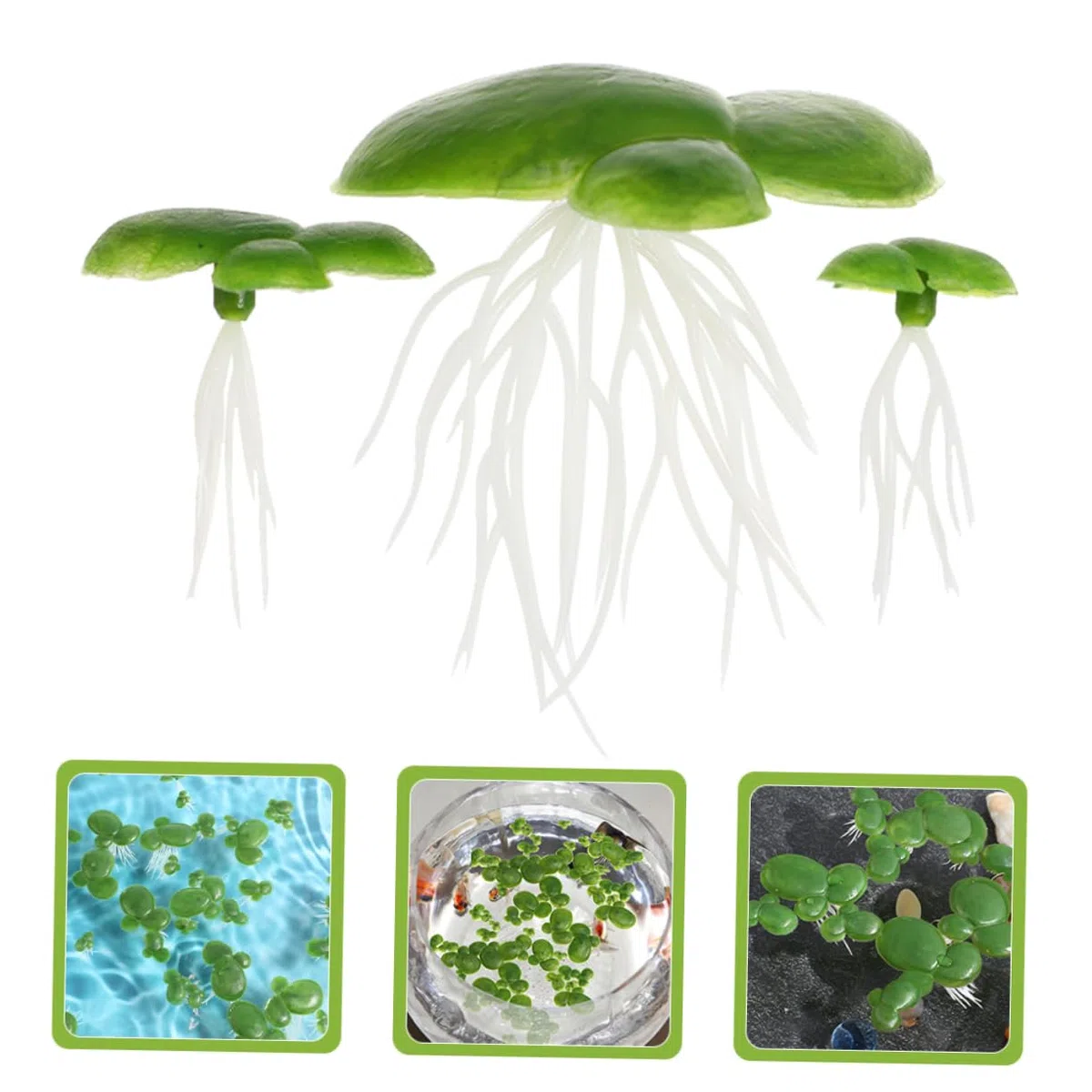 PRETYZOOM 450piezas Acuáticas Artificiales Flotantes Decoración De Lenteja Simulada Adornos para Estanques y Peceras Suministro De Vegetación para