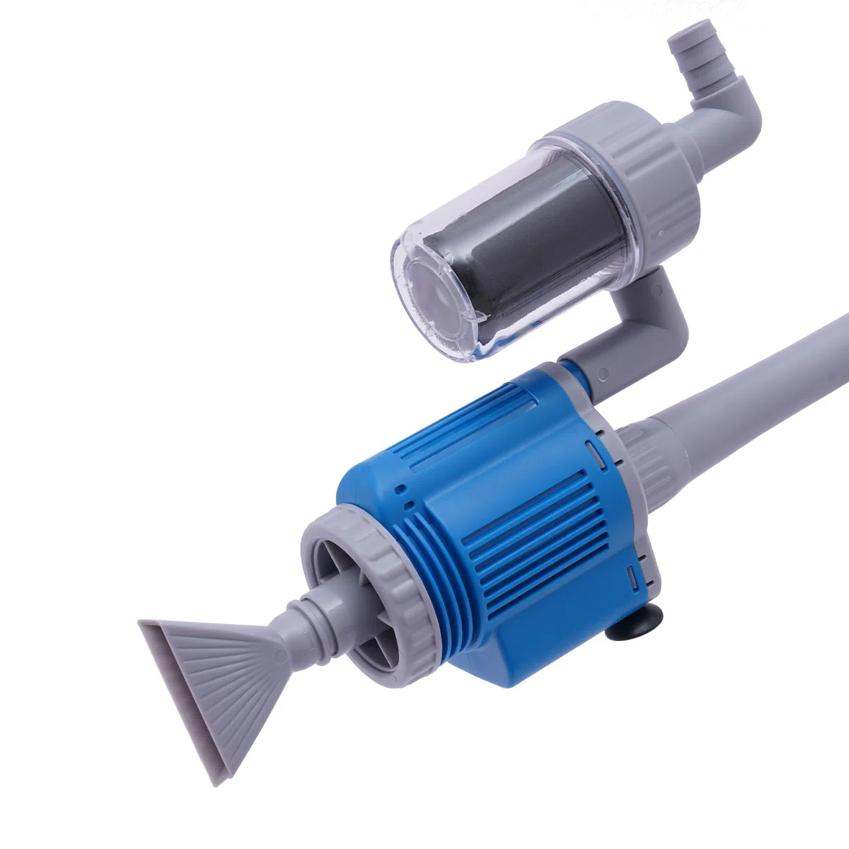 Kit de aspiradora eléctrica para suelos de acuario, limpiador de grava, sifón para cambio de agua/eliminación de detritos/limpieza de arena con 4 tubos de extensión de 28 W