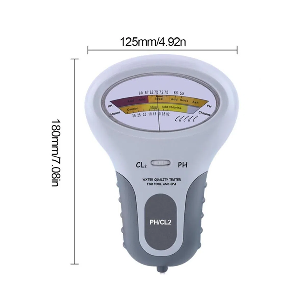 Medidor de cloro y pH PC102 2 en 1, comprobador de cloro, comprobador de pH, dispositivo de prueba de calidad del agua con cloro CL2