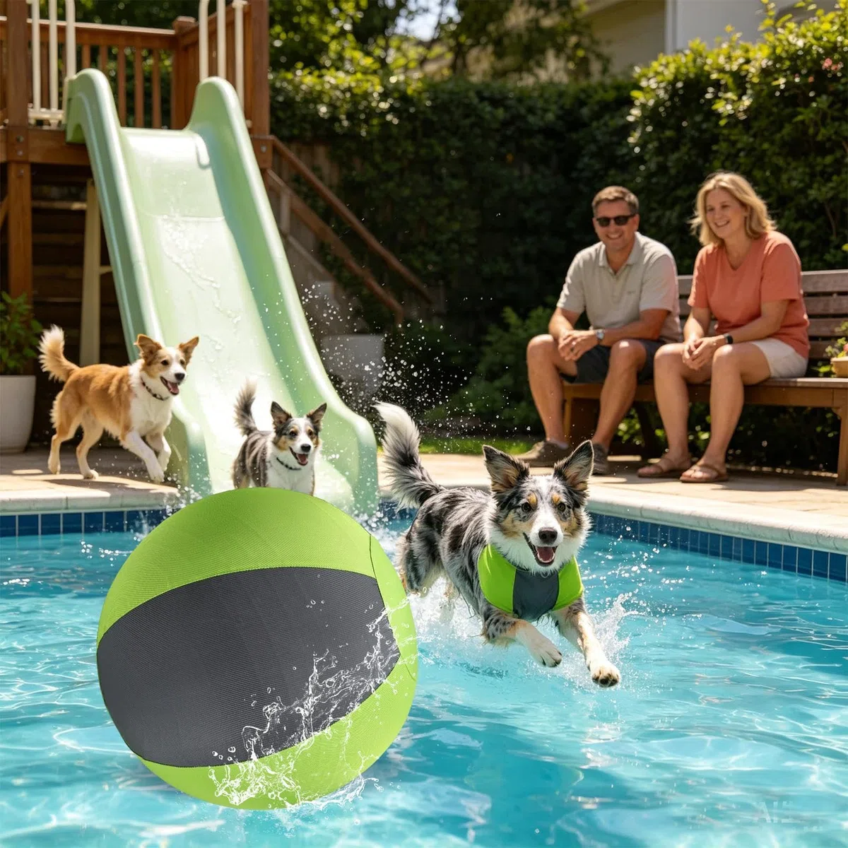 Pelota Pastoreo Grande para Perros Mordedor Inflable Cachorros | Juguete Interactivo Cachorros para Padres de Mascotas, Amantes de Animales, Patio, Jardín, Parque, Apartamento, Piscina,
