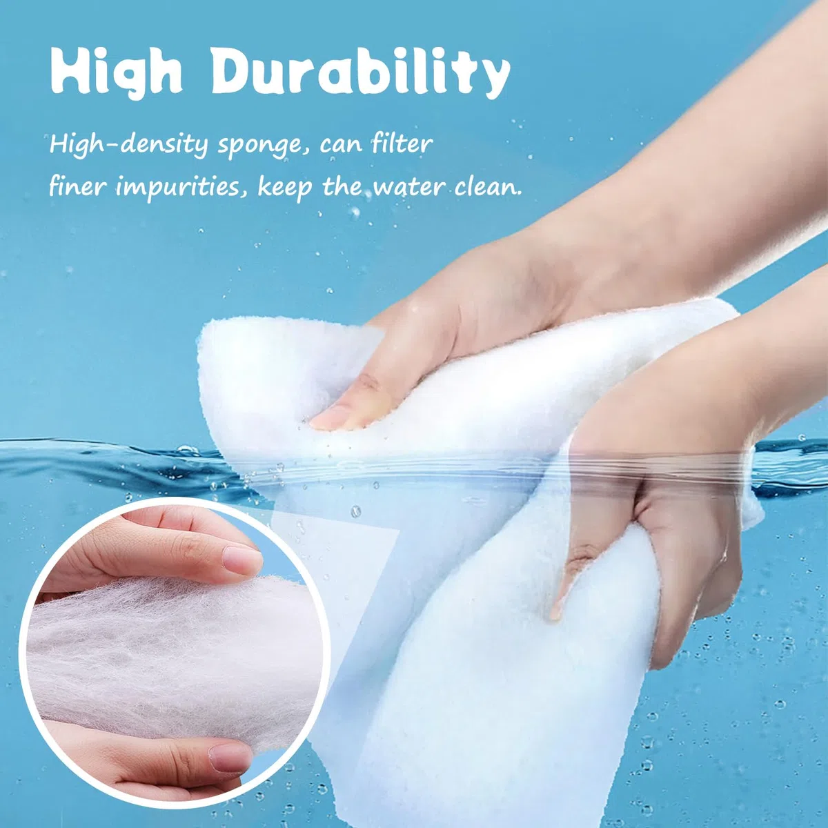 SHIGATSU Rollos de hilo dental para filtro de acuario, esponja de filtro de acuario para filtro de pecera, medios de filtro de acuario para acuarios de agua dulce o marinos (39.4 x 5.1 pulgadas)