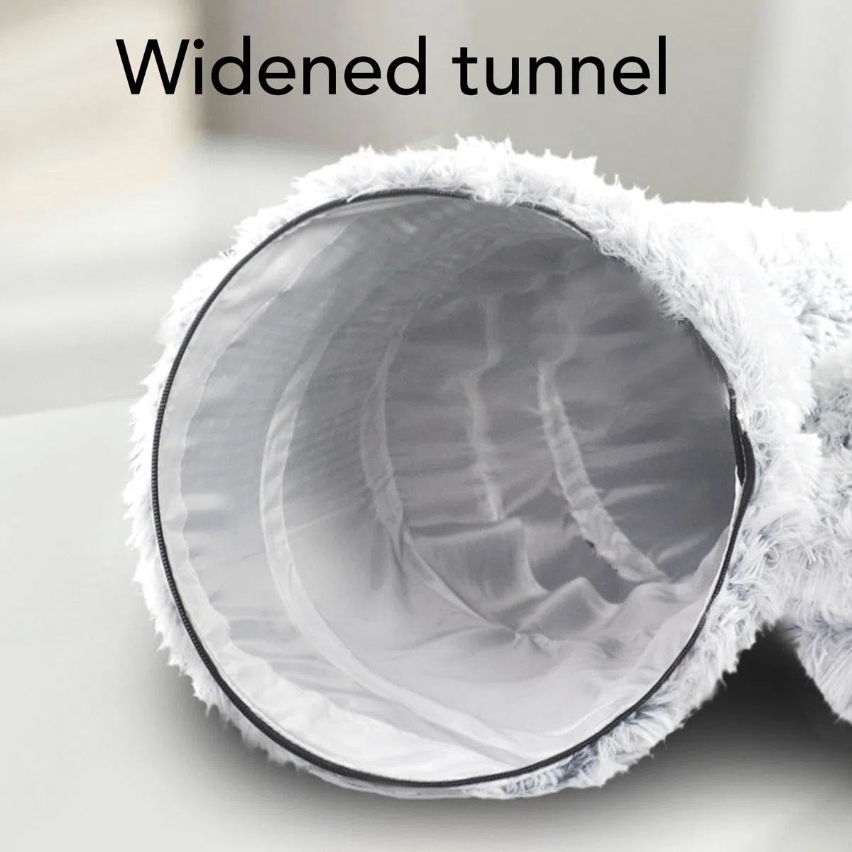 Cama túnel para Gatos, Cama Tubo de Felpa Suave con diseño Plegable, Cueva-túnel cálida y acogedora para Gatos y Gatitos de Interior, Juguete Tubo Multifuncional para Mascotas con