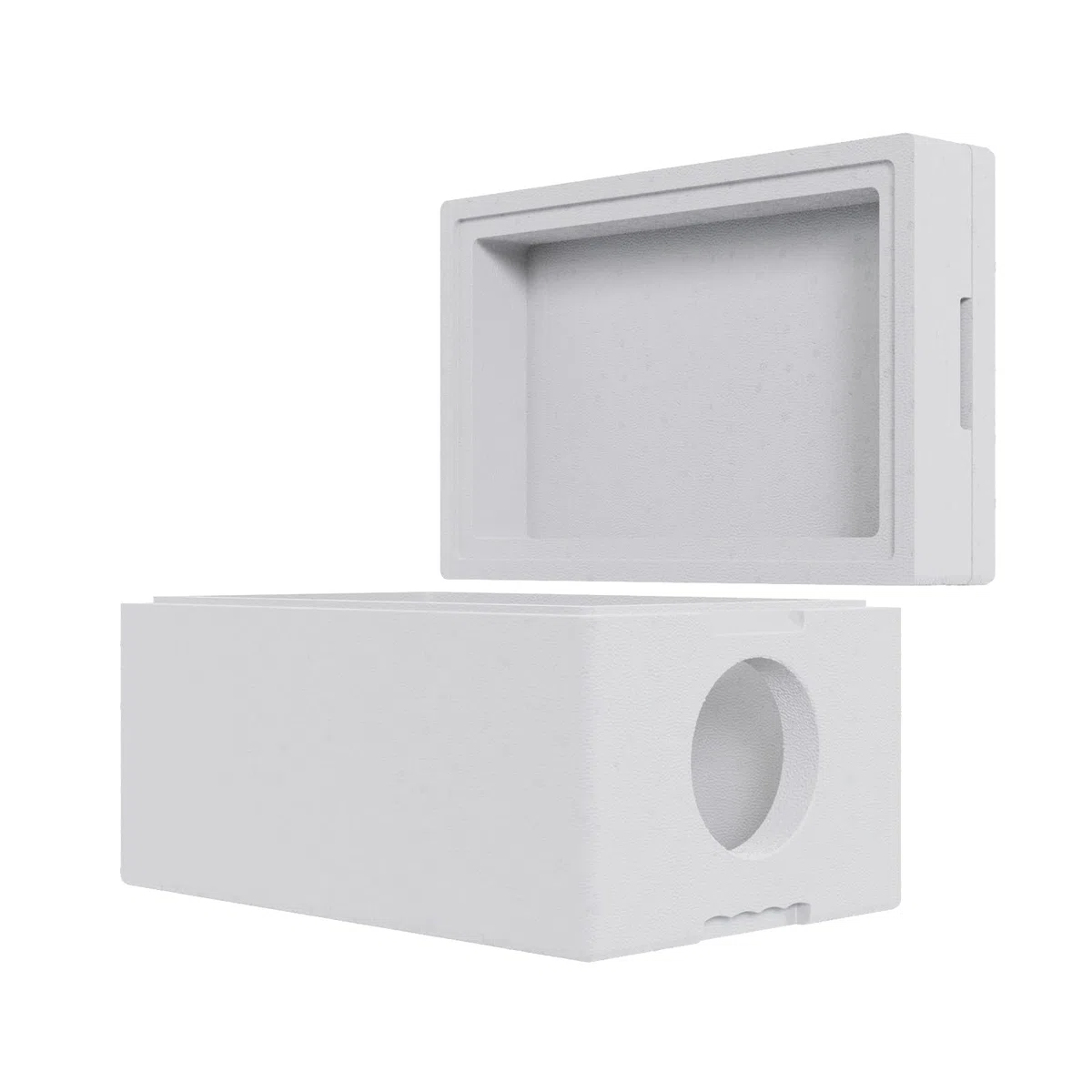 QLS Caseta para gatos de poliestireno resistente a la intemperie – 58 x 38 cm aislado para exteriores