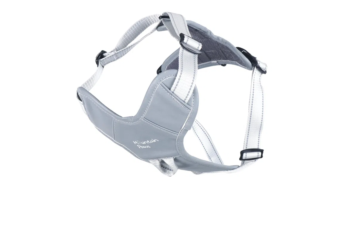 Mountain Paws Arnés para Perro, para Adaptarse a tamaños de Pecho de 45 a 108 cm, Acolchado de Espuma con Ribetes Reflectantes, Reflectante, Extra Grande