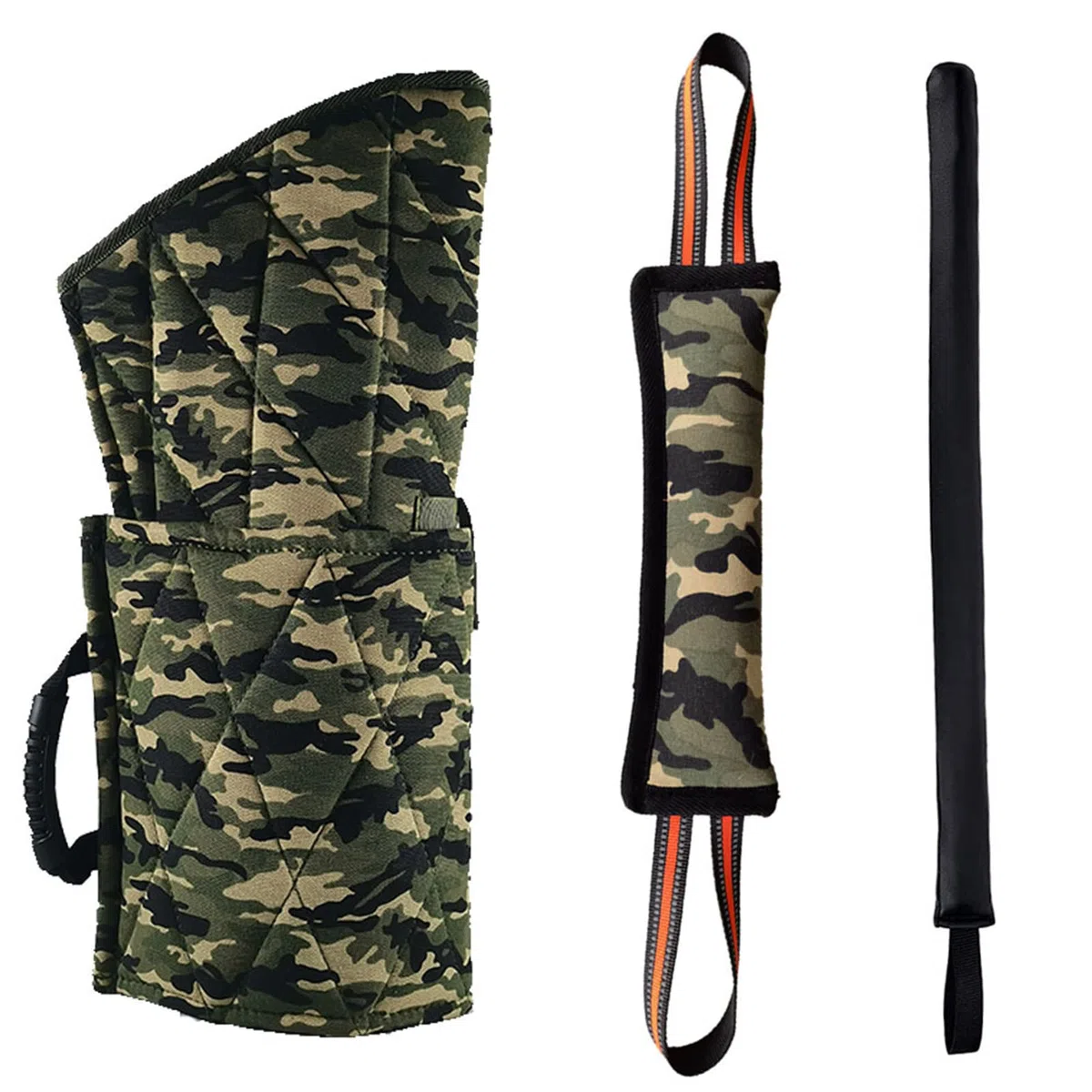 Mangas De Entrenamiento para Morder para Perros, Funda Profesional para Brazo De Entrenamiento para Morder con Látigo, Palo De Agitación, Protector De Brazo