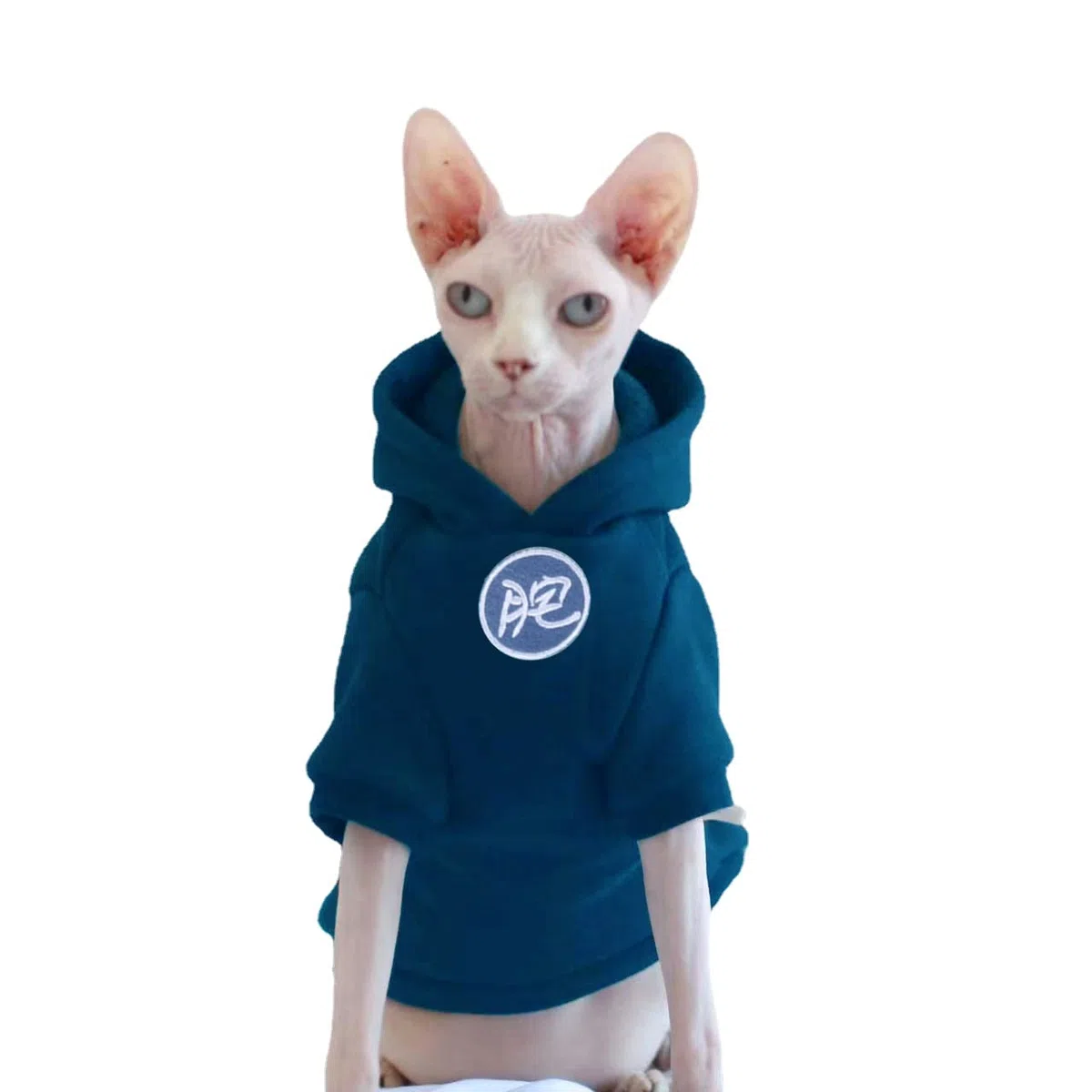 Sphynx - Ropa para gatos – Sudadera gruesa y cálida con capucha y chaleco para gatitos sin pelo, Devon, Cornish, Peter Bald Kittens (mediano)