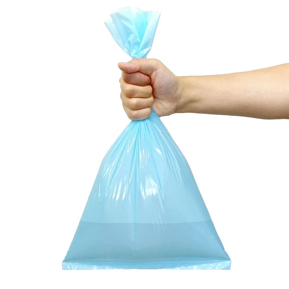 BOS Amazing Olor Sellado Perro Poop Bolsas – Duraderas y sin perfume (90 bolsas) [Tamaño: S, Color: azul claro] – Nuevo paquete de diseño de cachorros