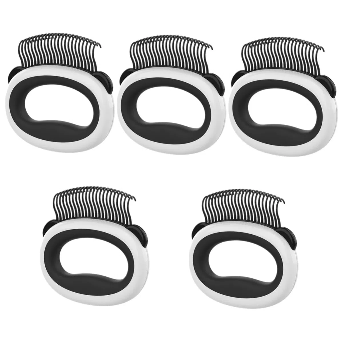 Happyyami 5piezas Cepillo De Aseo Para Gatos Mango Ergonómico Peine De Mascota Para Eliminar Pelo Suelto y Desenredar Accesorio De Cuidado Diario Para Perros y Gatos