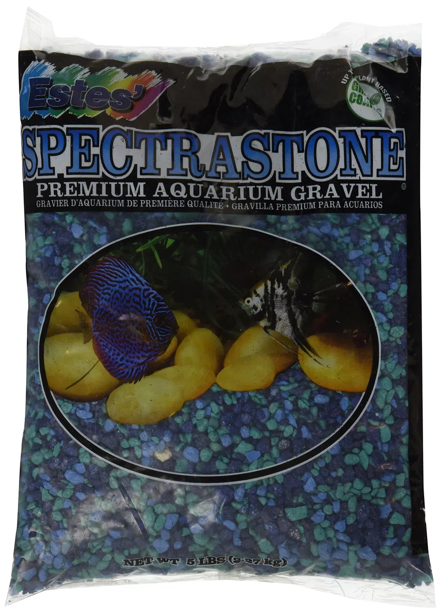 Estes Spectrastone Blue Jean - Grava para acuarios de Agua Dulce, Bolsa de 5 Libras