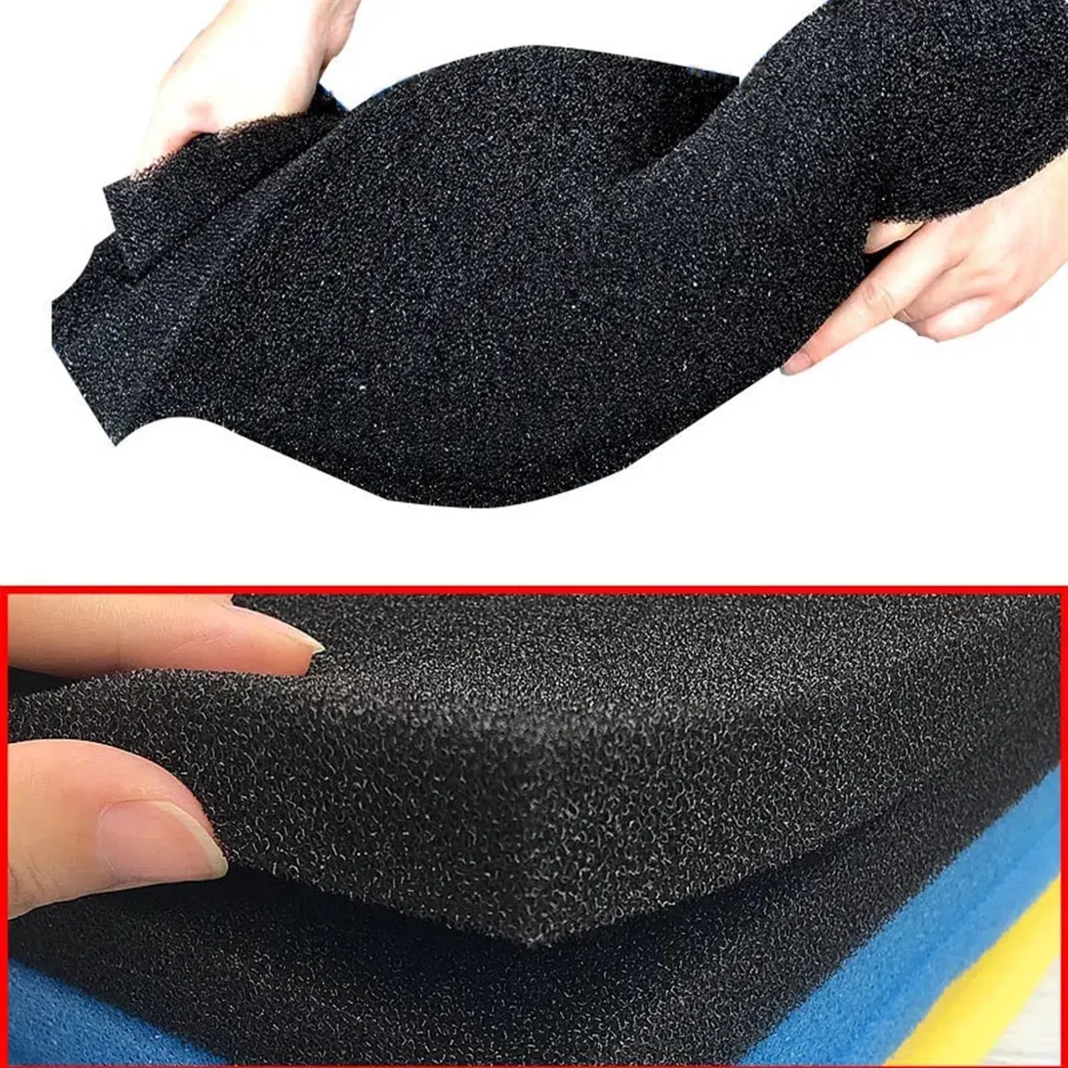 Accesorios for acuarios Filtro de algodón bioquímico Práctico Filtro de Esponja de Espuma for Estanque de Peces Negro Múltiples tamaños 15/25/35/50 PPI(50x25x3cm,50PPI)