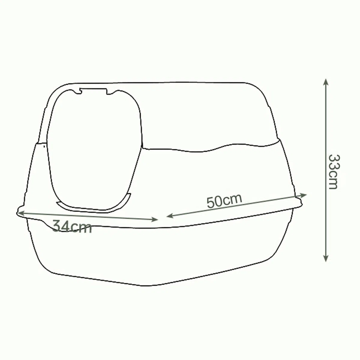 Caja de Arena con Tapa con Capucha, Orinal para, Caja de Arena Cerrada, Arenero Extraíble, Caja de Arena Reutilizable para Mascotas con