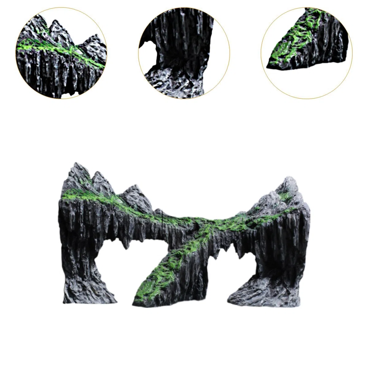 Cueva Rocosa para Pecera, Decoración para Pecera, Escultura de Resina para Cueva de Peces, Cueva, Adorno para Acuario para Cíclidos Betta, Style B, Individual